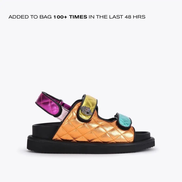 Kurt Geiger Gold and Blue Sandals Sporty Style - Picture 5 of 14